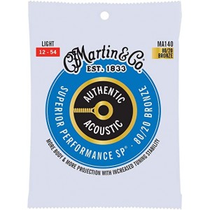 Martin MA140 Authentic Acoustic SP Strings, 80/20 Bronze Light (.012-.054)
